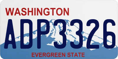WA license plate ADP3326