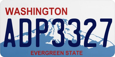 WA license plate ADP3327