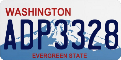 WA license plate ADP3328