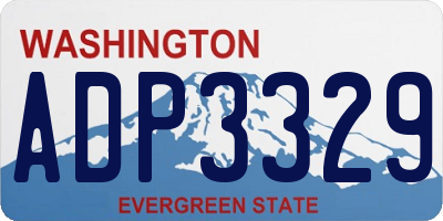 WA license plate ADP3329