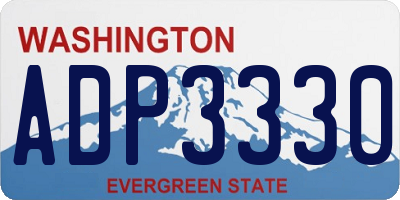 WA license plate ADP3330