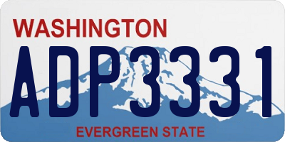 WA license plate ADP3331