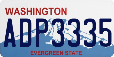 WA license plate ADP3335