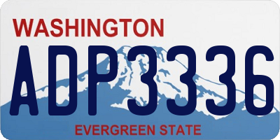 WA license plate ADP3336