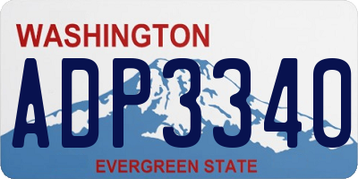 WA license plate ADP3340