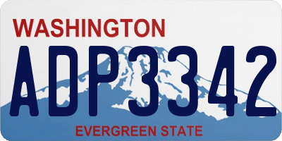 WA license plate ADP3342