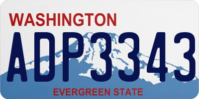WA license plate ADP3343