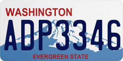 WA license plate ADP3346