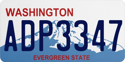 WA license plate ADP3347