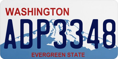 WA license plate ADP3348
