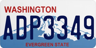 WA license plate ADP3349