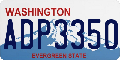 WA license plate ADP3350