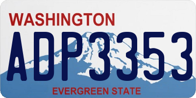 WA license plate ADP3353