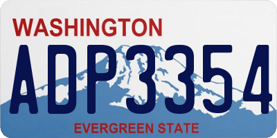 WA license plate ADP3354