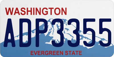 WA license plate ADP3355
