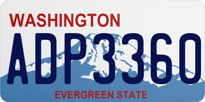WA license plate ADP3360