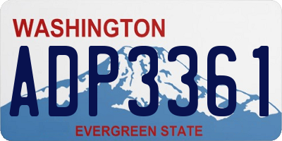 WA license plate ADP3361