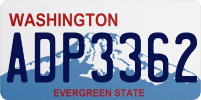WA license plate ADP3362