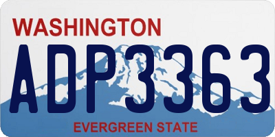 WA license plate ADP3363