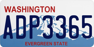 WA license plate ADP3365
