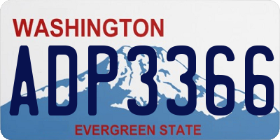 WA license plate ADP3366