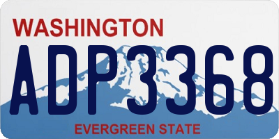 WA license plate ADP3368