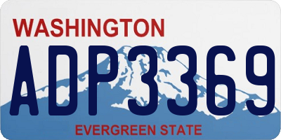 WA license plate ADP3369
