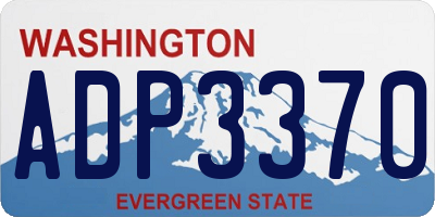 WA license plate ADP3370