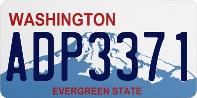 WA license plate ADP3371