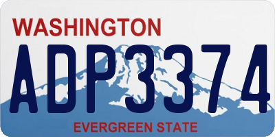 WA license plate ADP3374