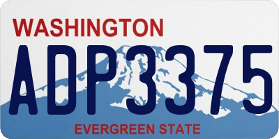 WA license plate ADP3375