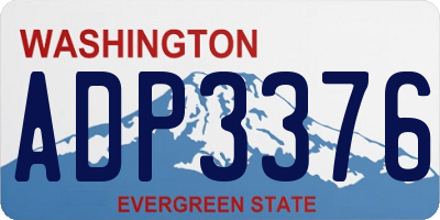 WA license plate ADP3376