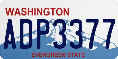 WA license plate ADP3377