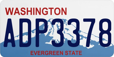 WA license plate ADP3378