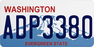 WA license plate ADP3380