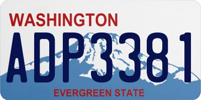 WA license plate ADP3381