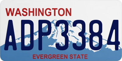 WA license plate ADP3384