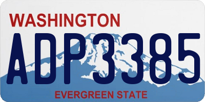WA license plate ADP3385