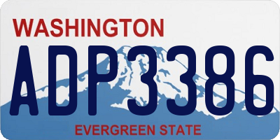 WA license plate ADP3386