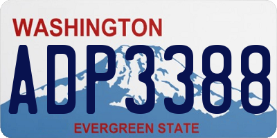 WA license plate ADP3388
