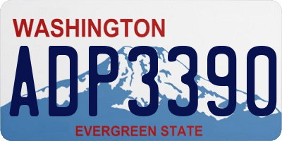 WA license plate ADP3390