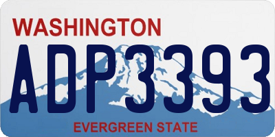 WA license plate ADP3393