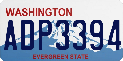 WA license plate ADP3394