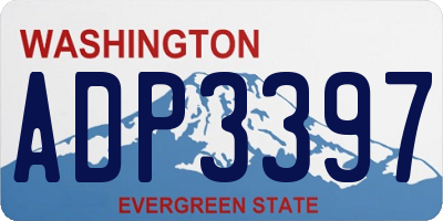 WA license plate ADP3397