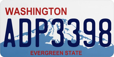 WA license plate ADP3398
