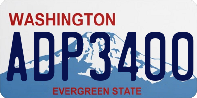WA license plate ADP3400