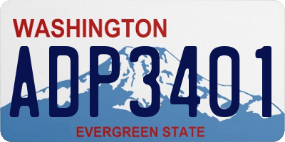 WA license plate ADP3401