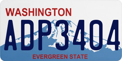 WA license plate ADP3404