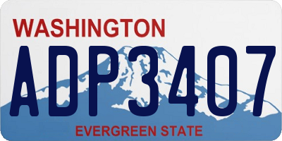 WA license plate ADP3407