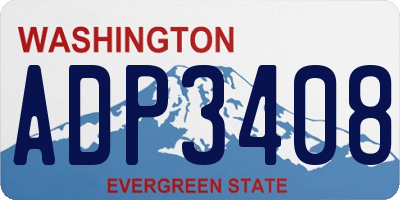 WA license plate ADP3408